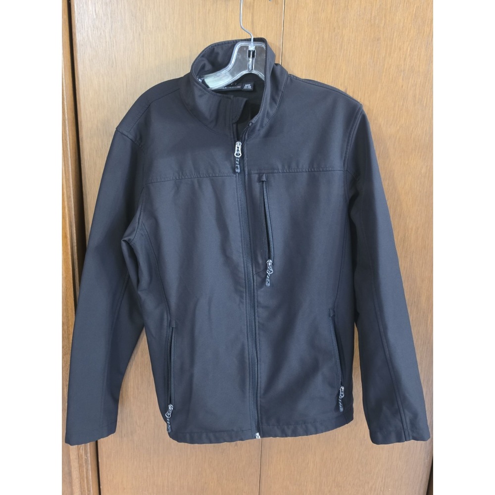 Swiss+Tech Men's Black Full Zip Stand-Up Collar Jacket S 34-36 Regular Fit